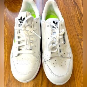 Adidas White Sneakers with Black Logo